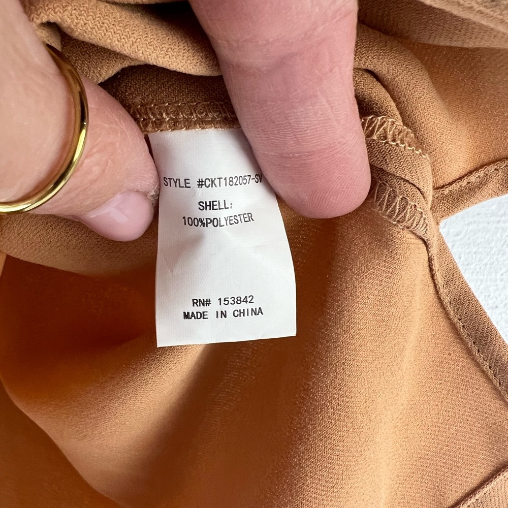Code X Mode Tan Button Front Tank Top, XL - Picture 6 of 6